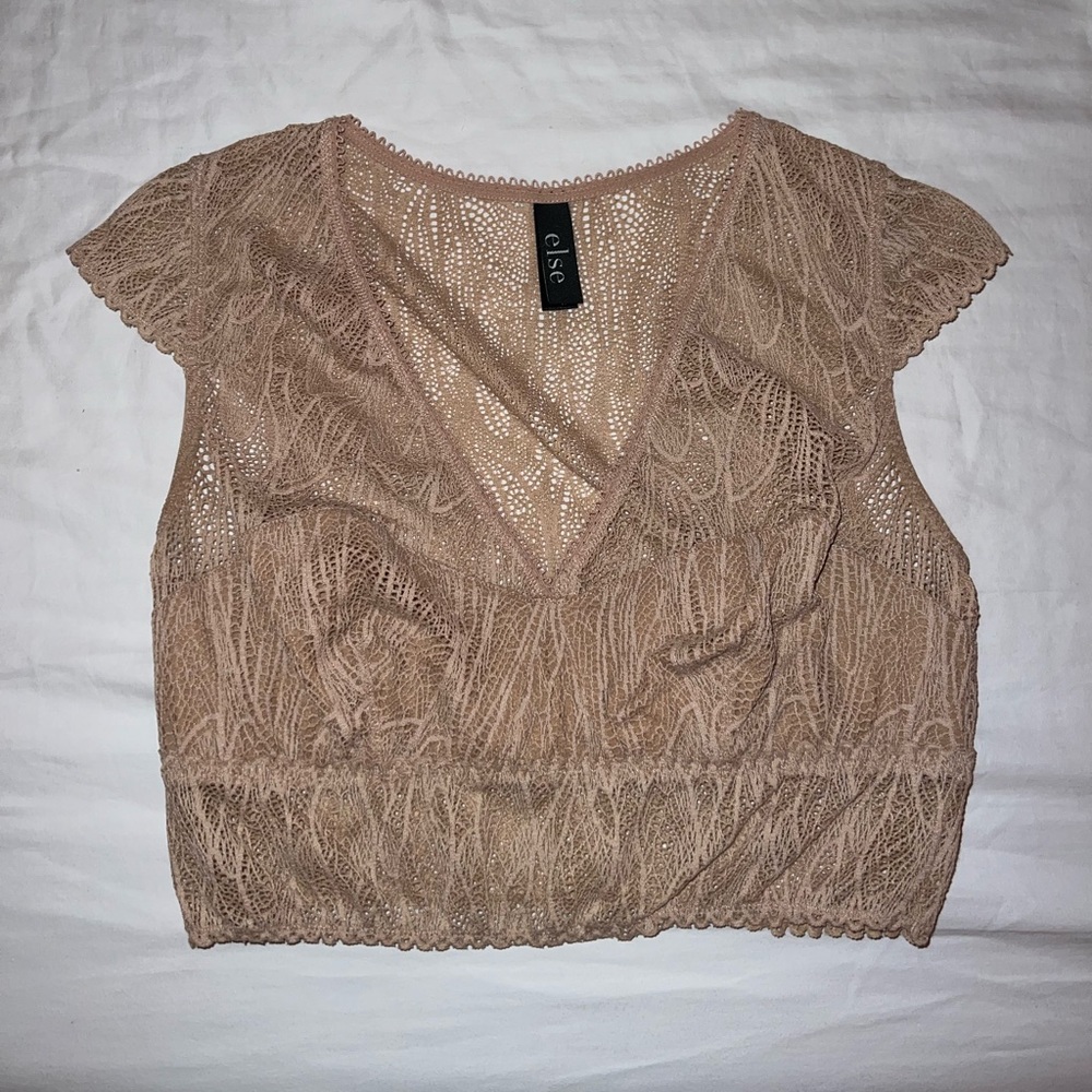 Else lace cap sleeve bralette